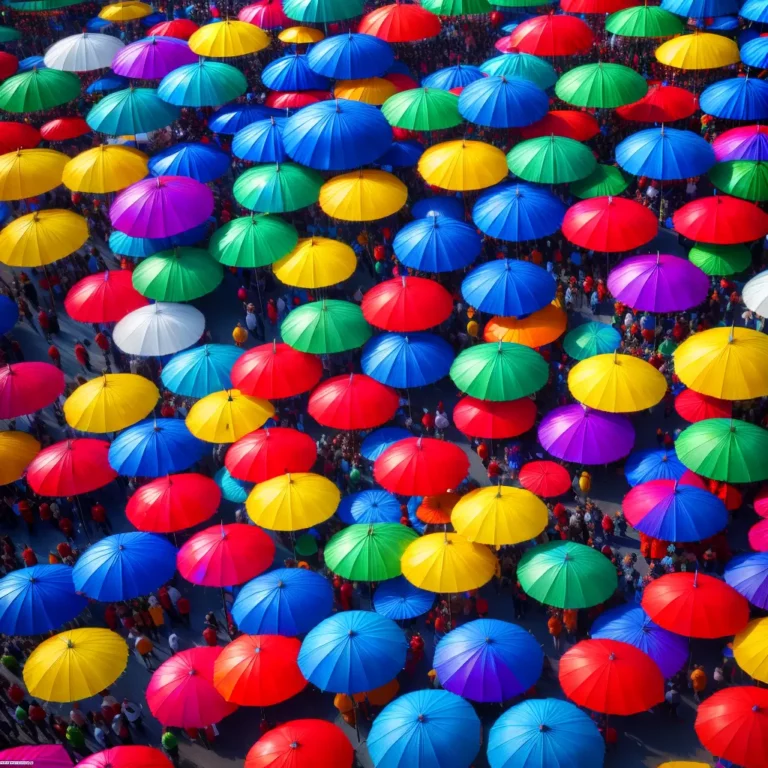 Dicas de decoração com guarda-chuvas coloridos para festas ao ar livre