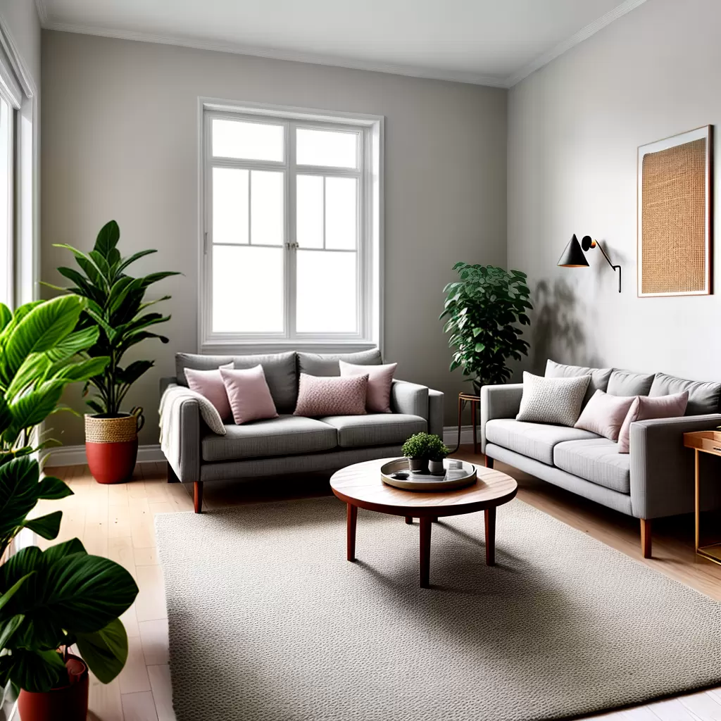 Fotos sala neutra sofa bege plantas