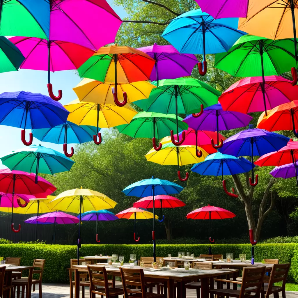 Fotos umbrellas jardim patio plantas