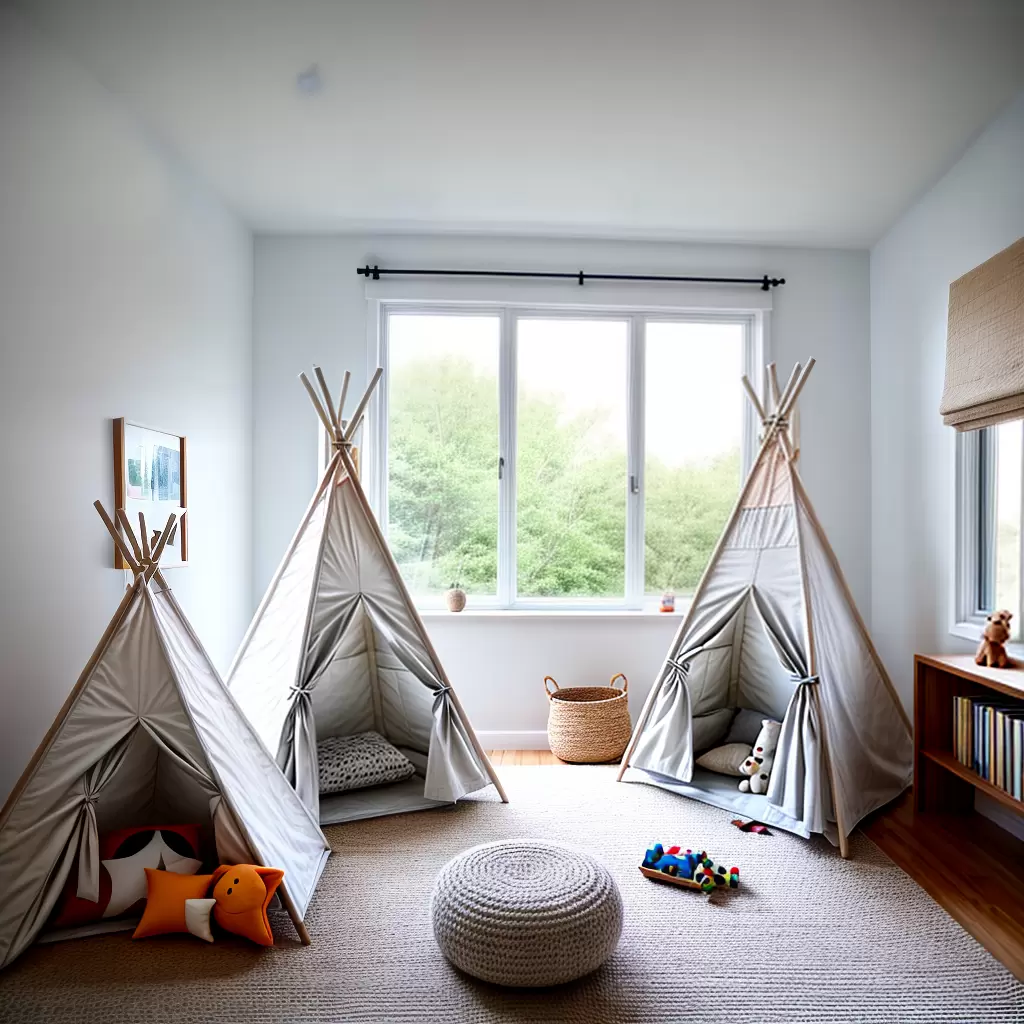 Fotos brinquedoteca teepee luz natural lagom