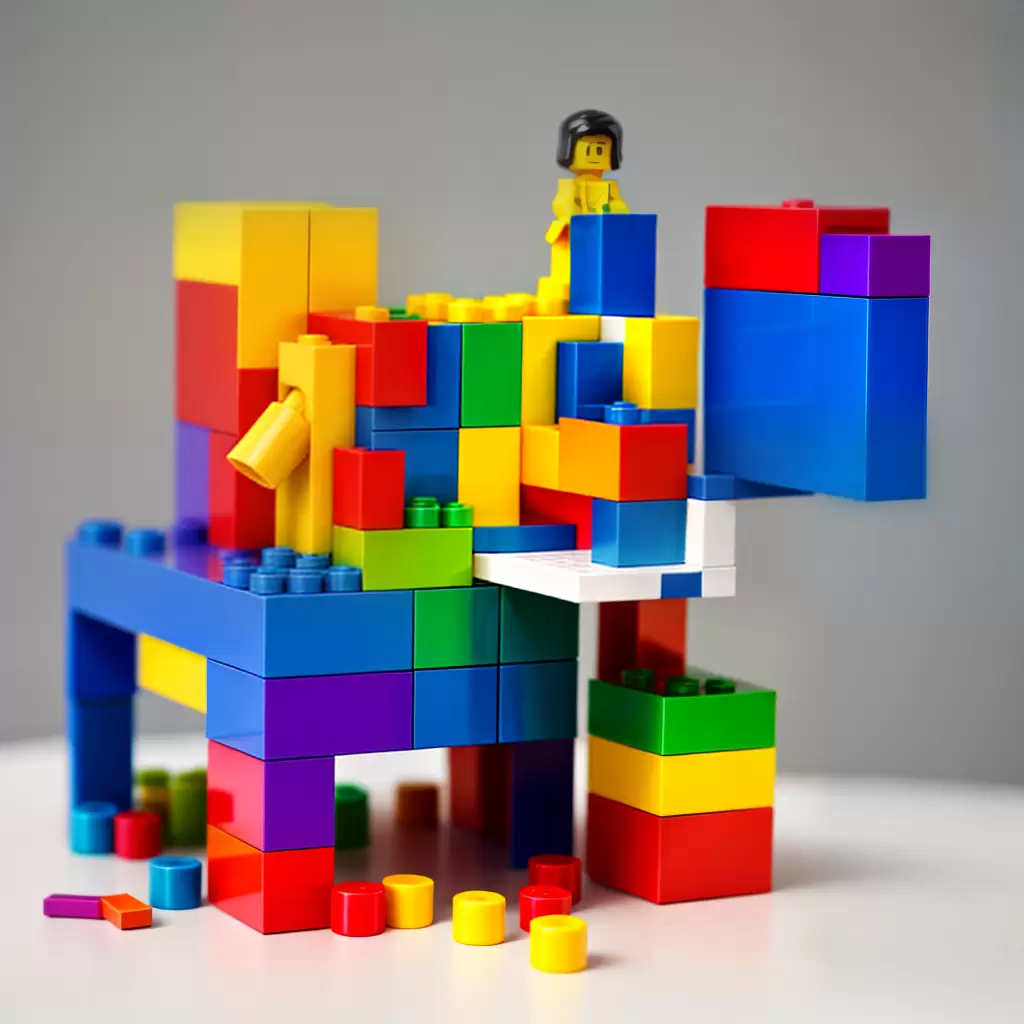 Fotos lego figura desk playful criatividade