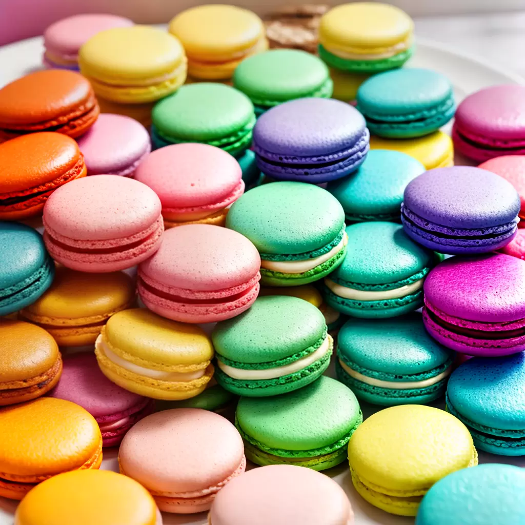 Fotos macarons arco iris sabor decoracao