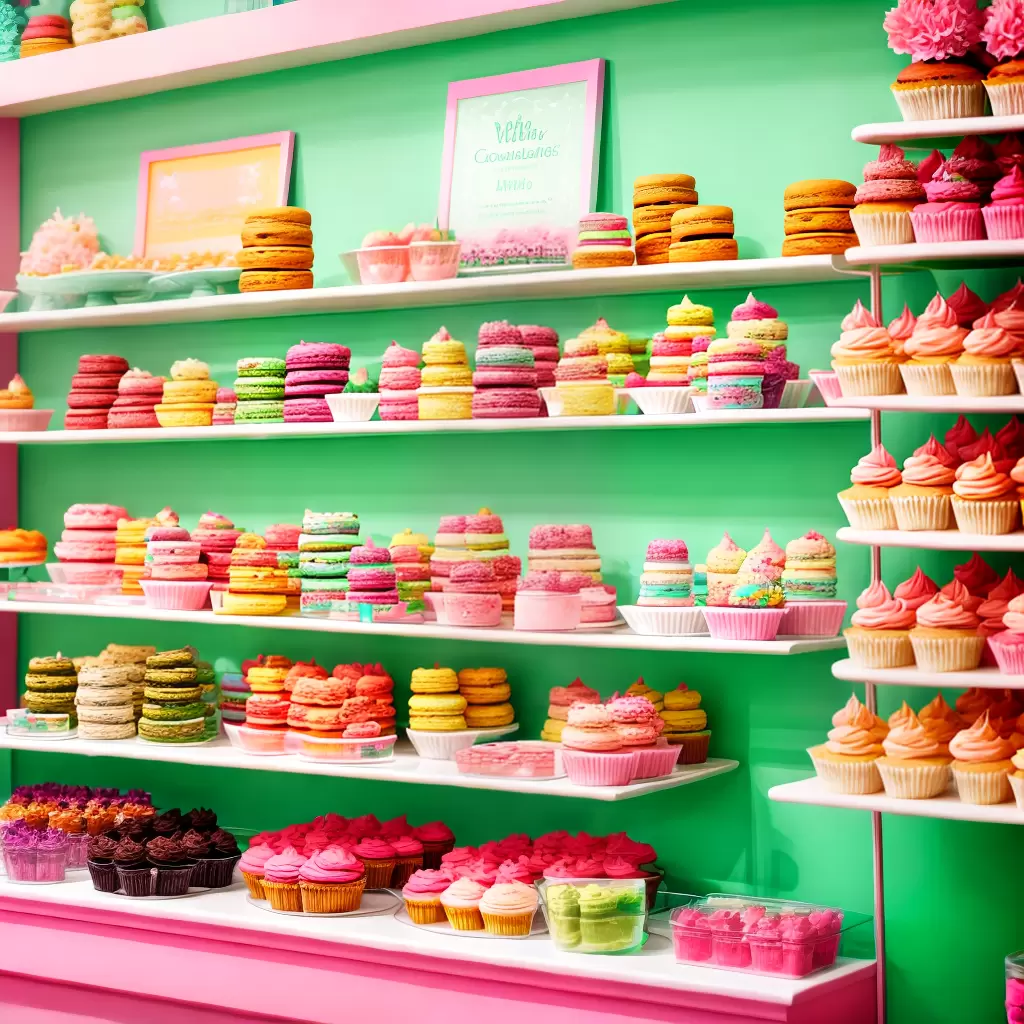 Fotos confeitaria colorida doces pastel