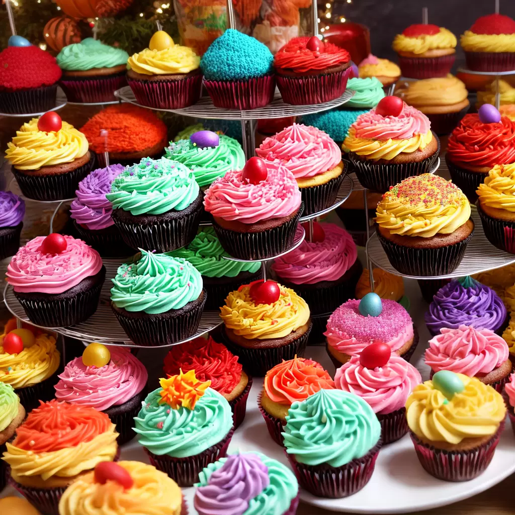Fotos confeitaria cupcakes decorados sazonais