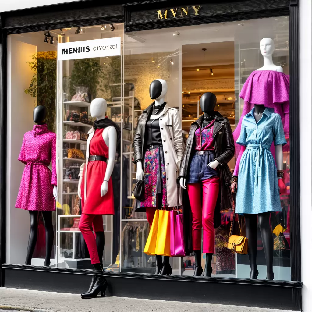 Fotos loja vitrine moda acessorios cores