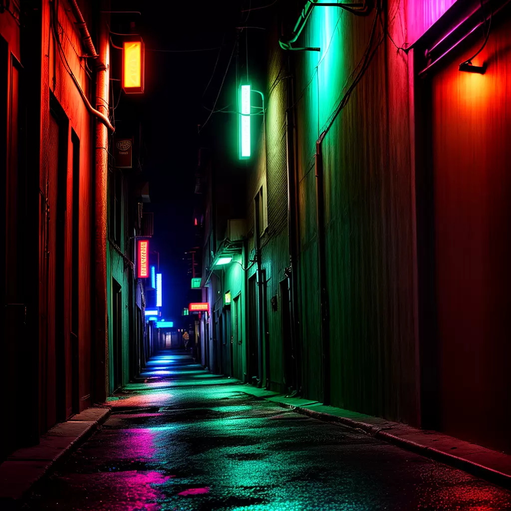 Fotos beco neon metal moto