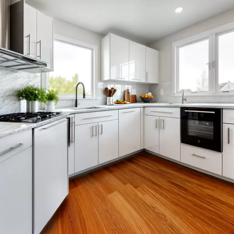 Armários de cozinha com portas de vidro: elegância e transparência
