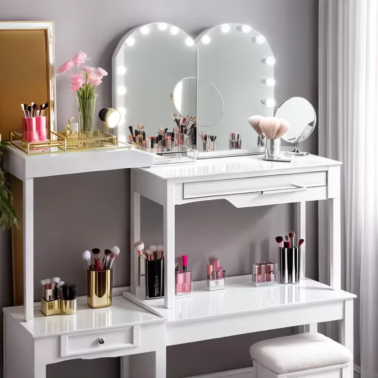 Penteadeiras com luzes de camarim: um toque de glamour