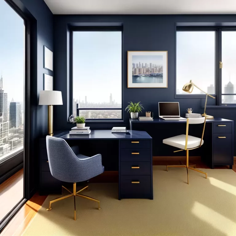 Como Combinar o Azul Marinho em Seu Espaço de Trabalho