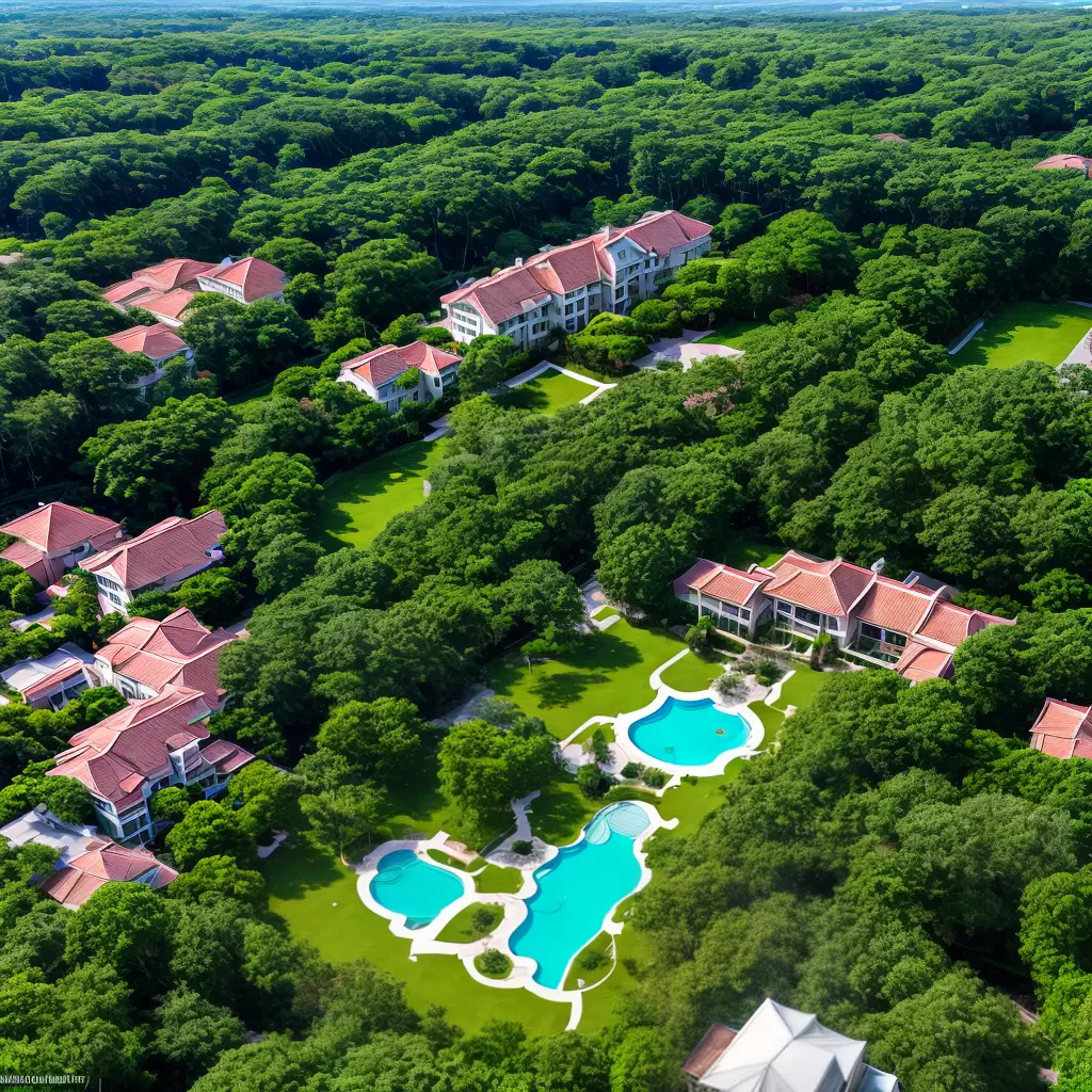 Fotos predio luxo natureza skyline