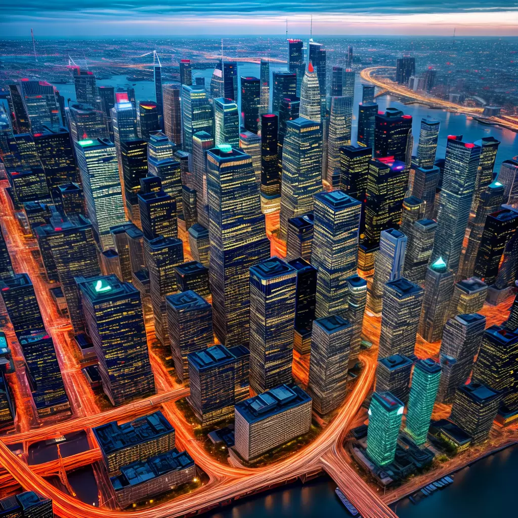 Fotos skyline construcao crescimento global
