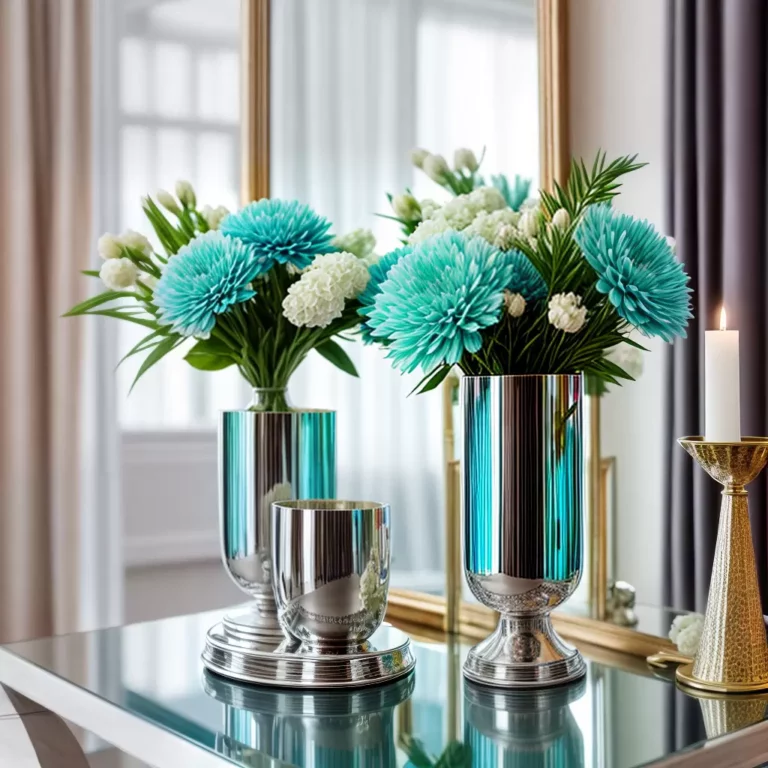 Azul Turquesa e Prata: Uma Composição Sofisticada na Decoração