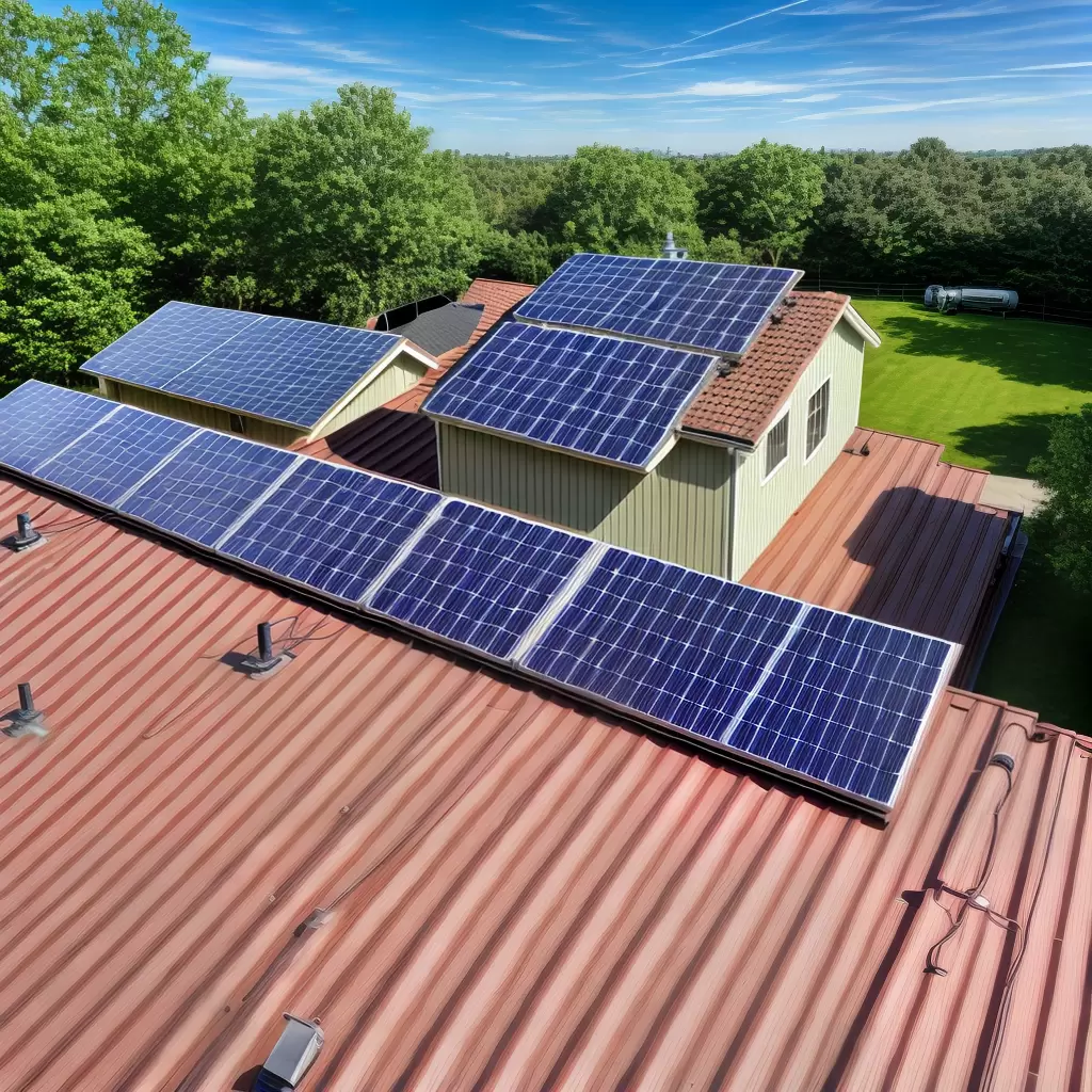 Fotos painel solar telhado residencial