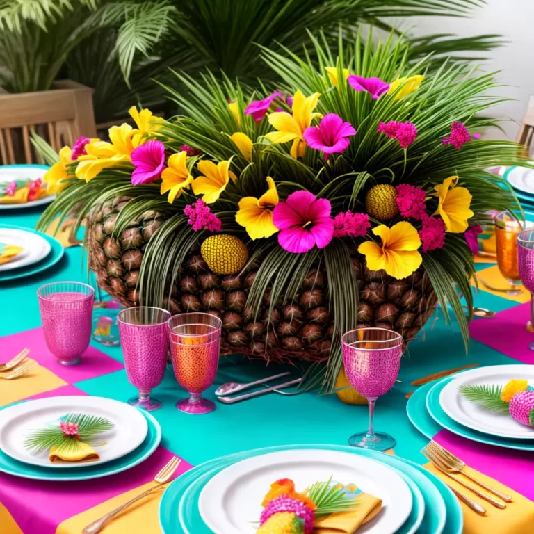 Ideias de decoração havaiana para festas ao ar livre