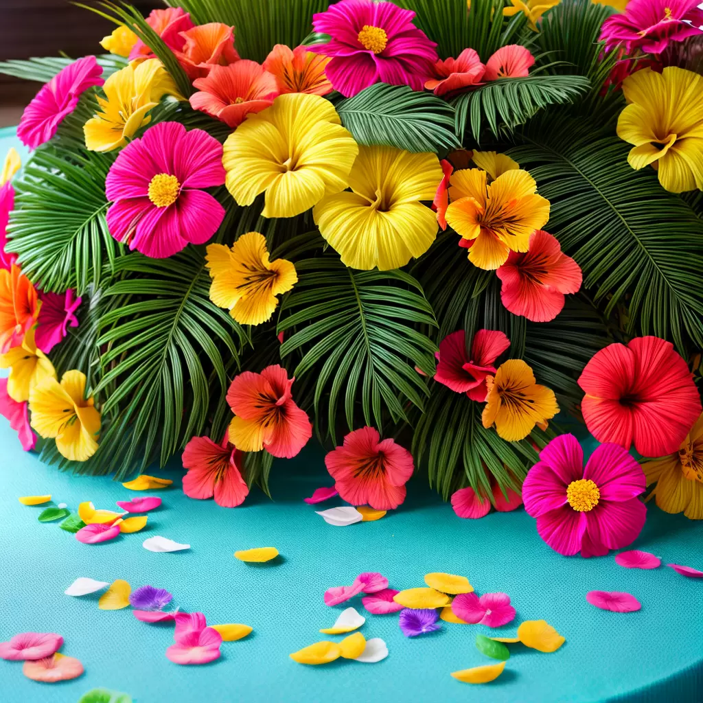 Fotos mesa tropical criancas festa verao