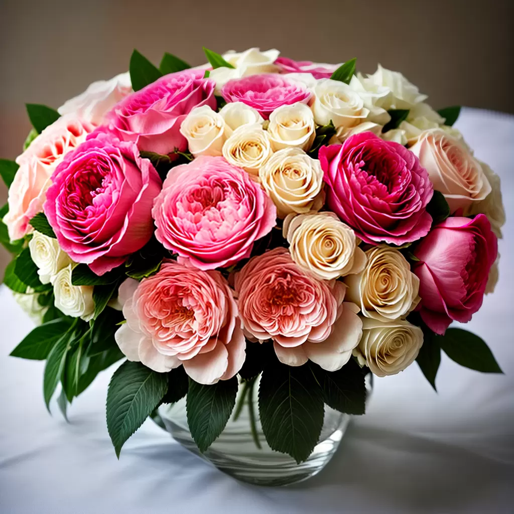 Fotos bouquet rosas brancas rosas peonias hortensias