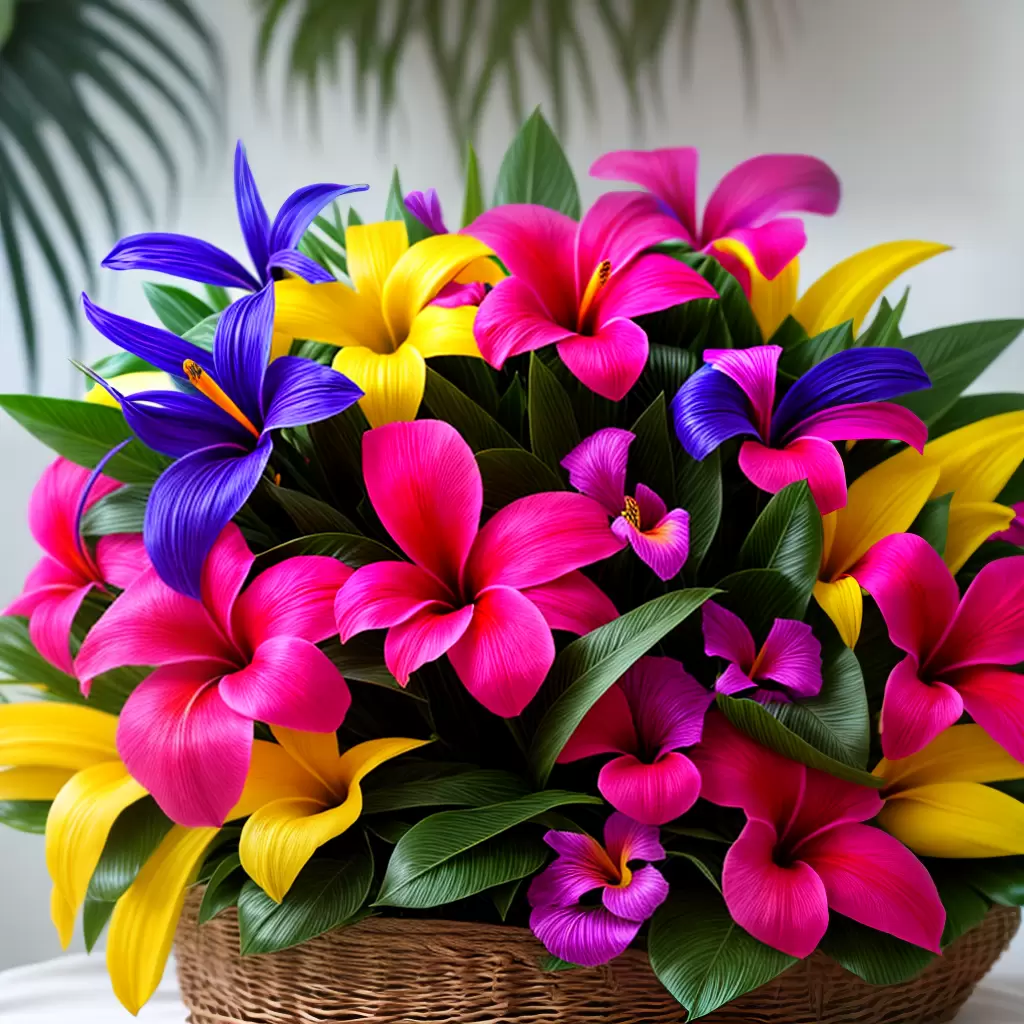 Fotos bouquet tropical flores celebracao havaiana