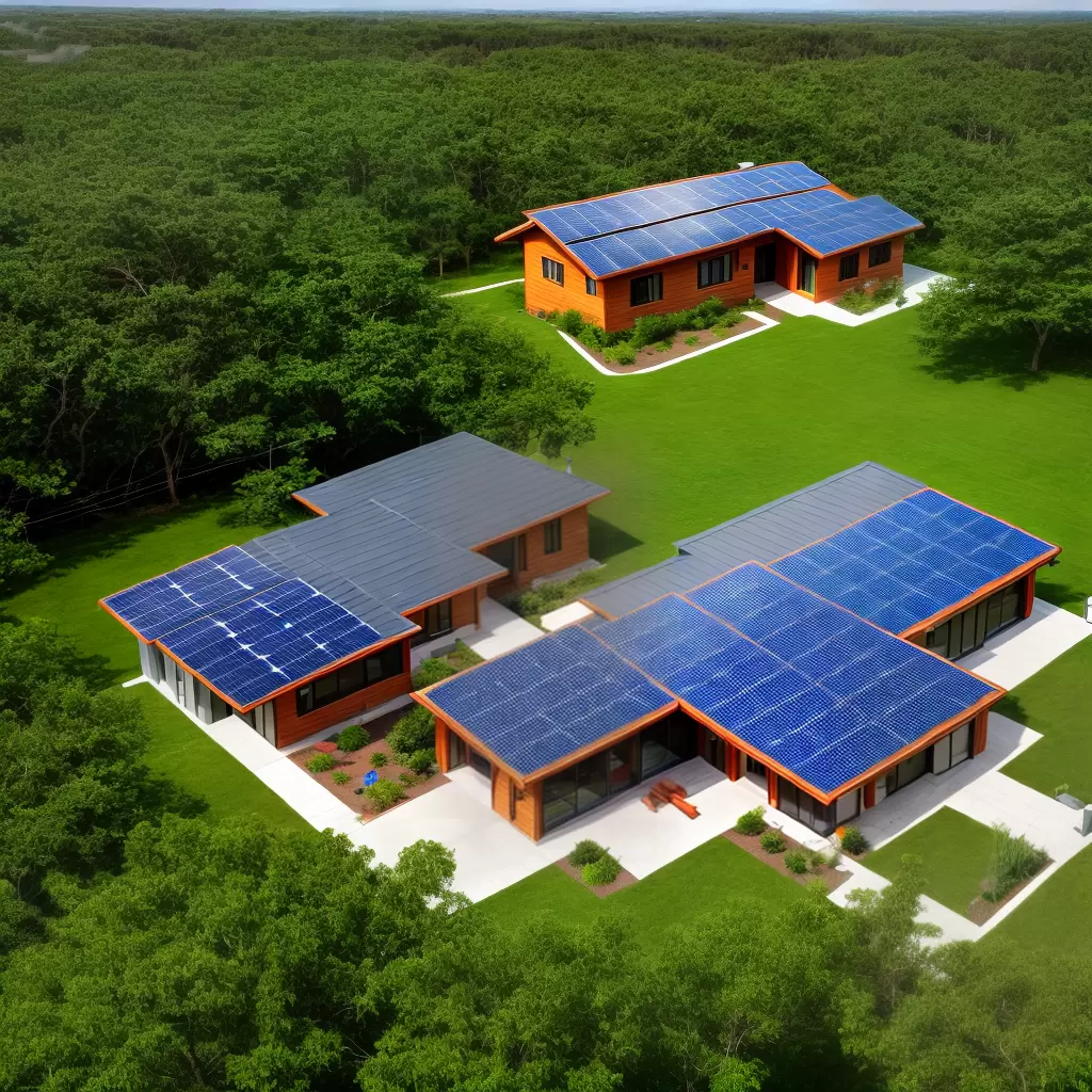 Fotos casa sustentavel solar jardim