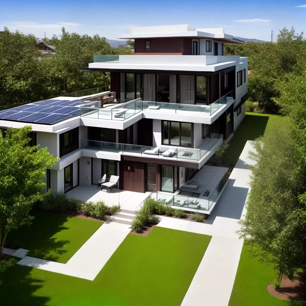 Fotos casa energia solar moderna sustentavel