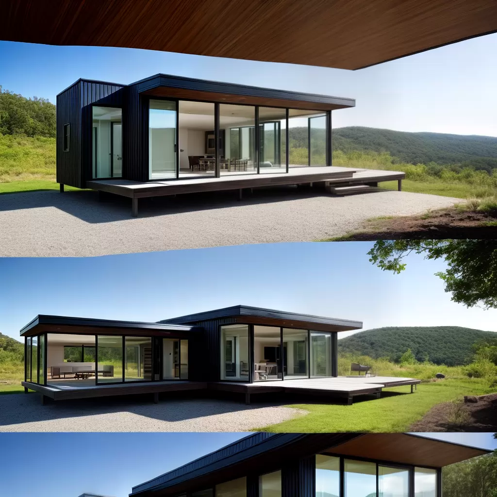Fotos casa modular sustentavel janela paisagem