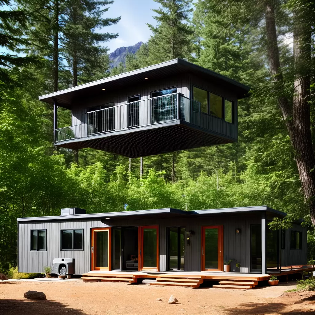 Fotos casa modular natureza sustentavel