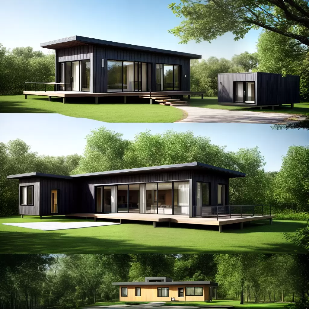 Fotos casa modular estilo natureza sustentavel