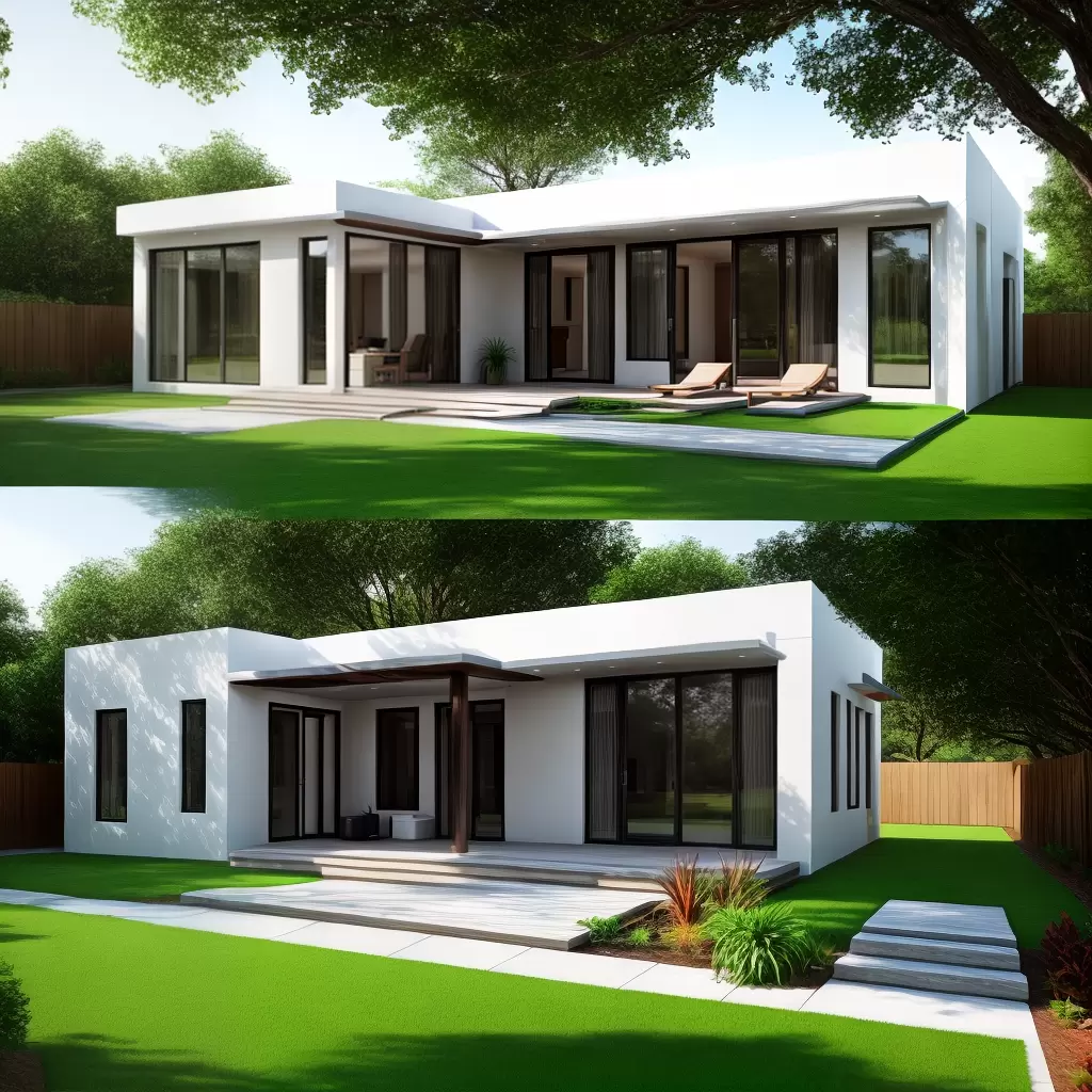 Fotos casa moderna minimalista natureza
