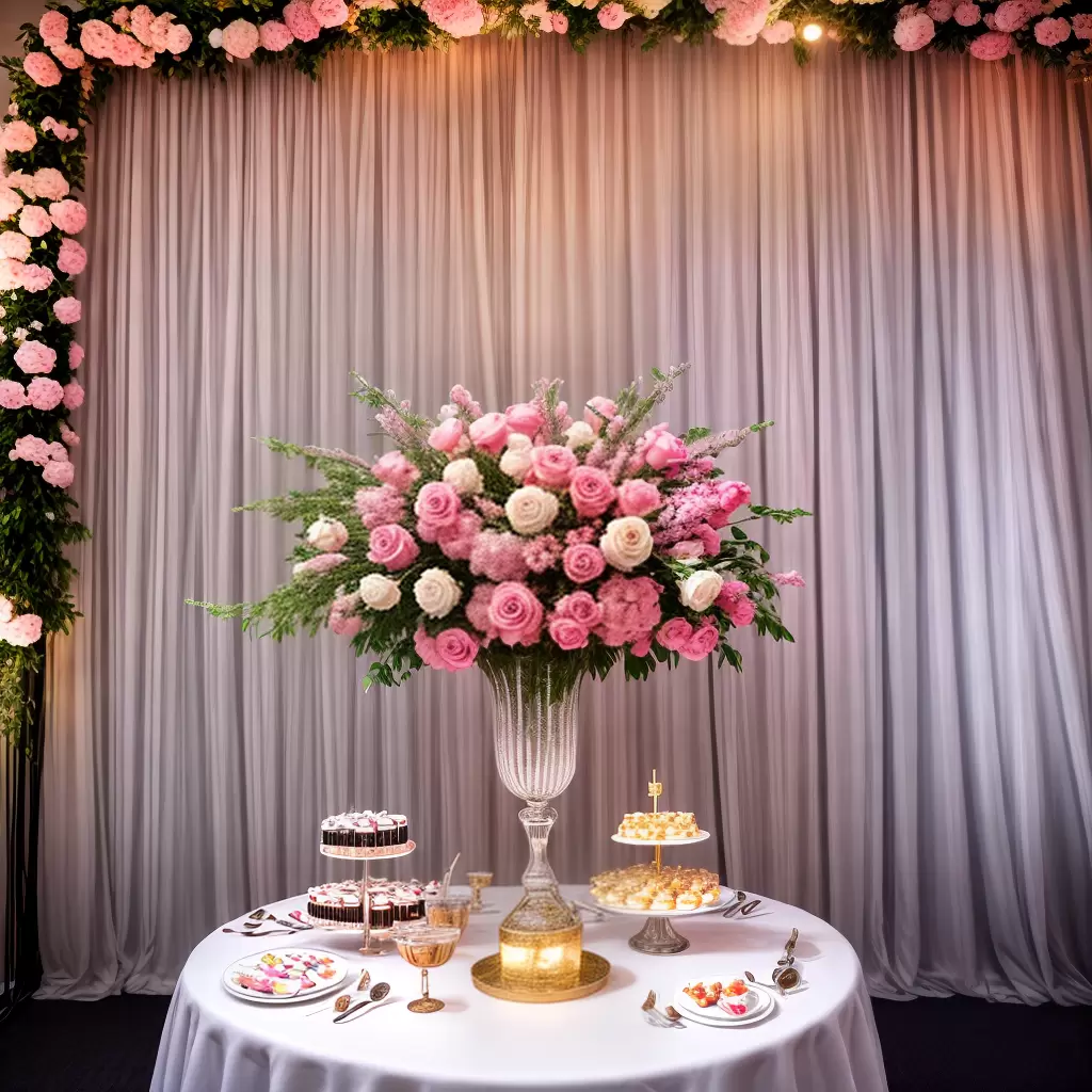 Fotos decoracao rosas luzes foto doces