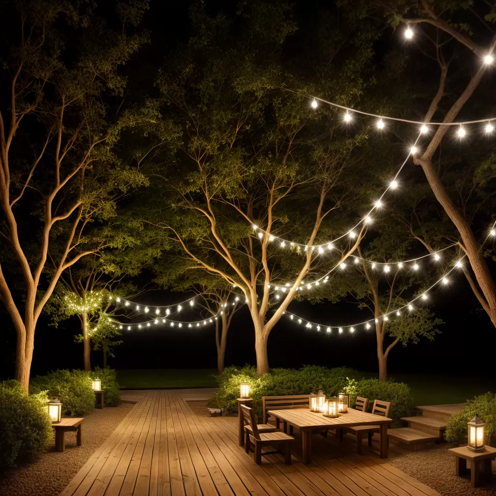 Fotos iluminacao ao ar livre ambiente magico