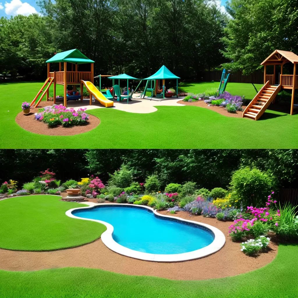 Fotos jardim infantil cercado balanco caixa de areia
