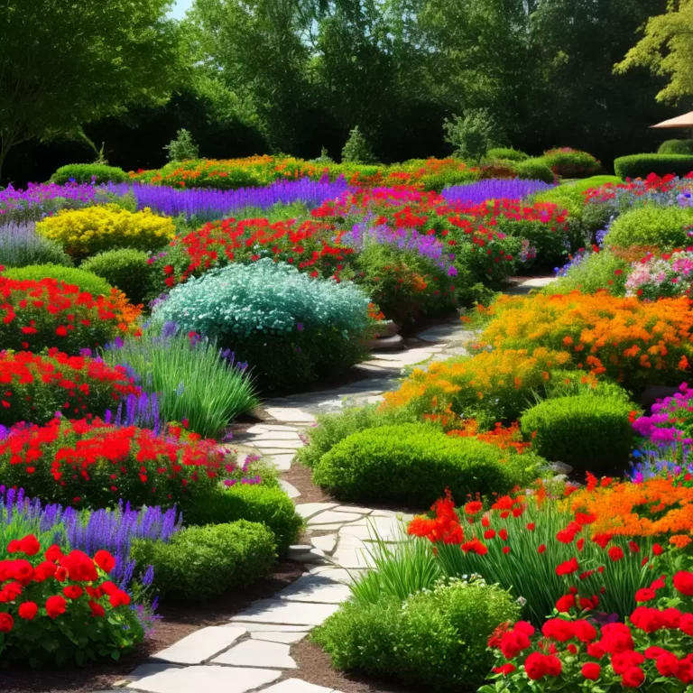 A influência das cores no design do jardim.