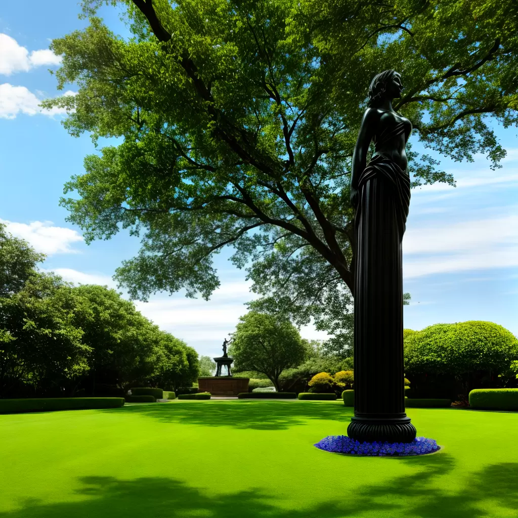 Fotos jardim escultura mulher bronze
