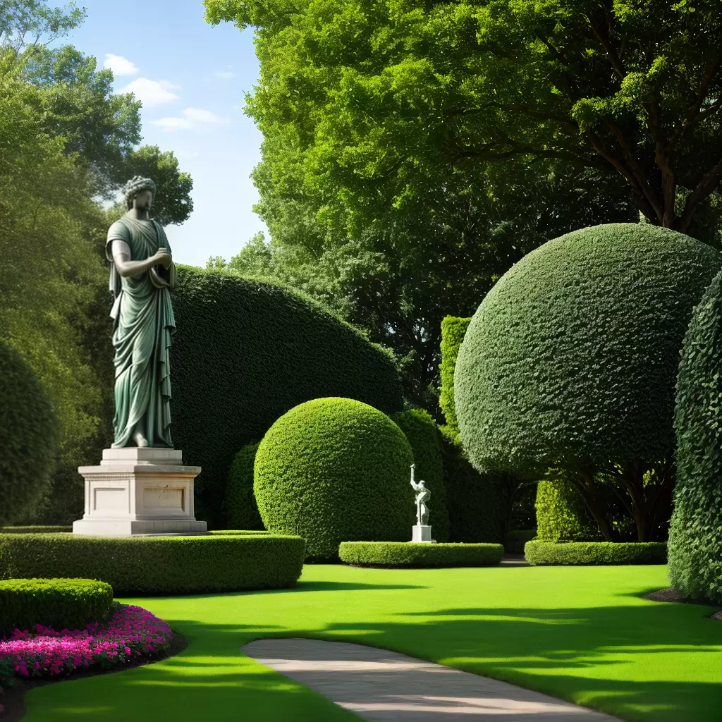 Fotos jardim palacio estatua grego paisagismo