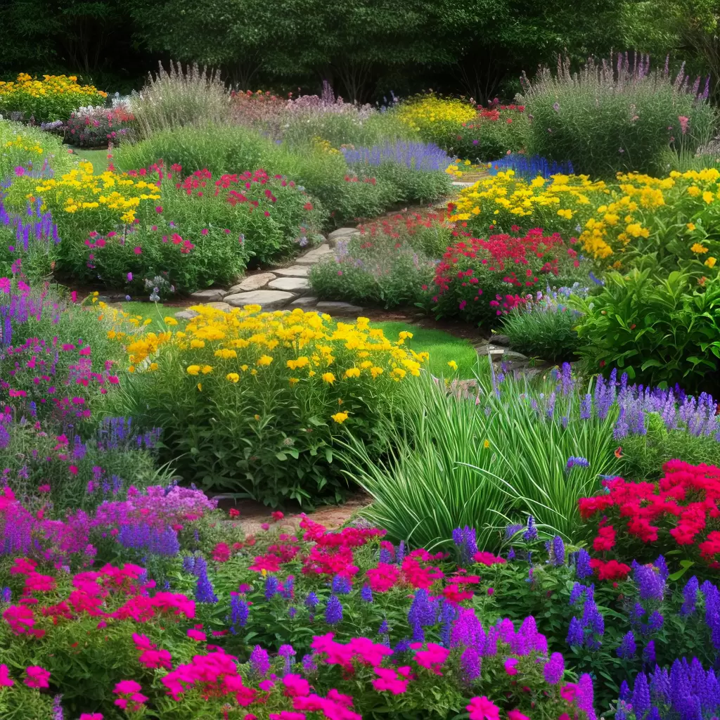 Fotos jardim colorido solo saudavel florido