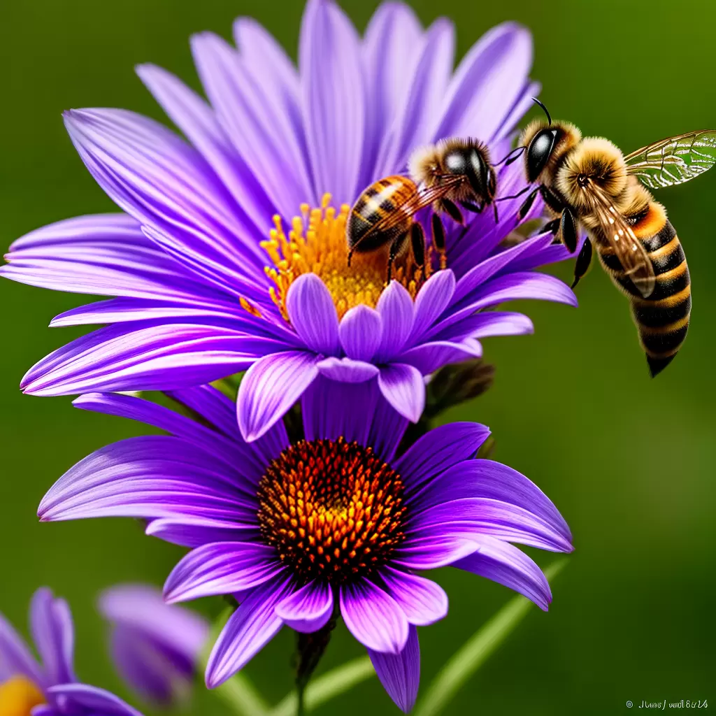 Fotos abelha coletando nectar flor