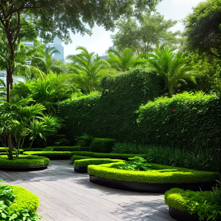 Paisagismo para jardins de cobertura.