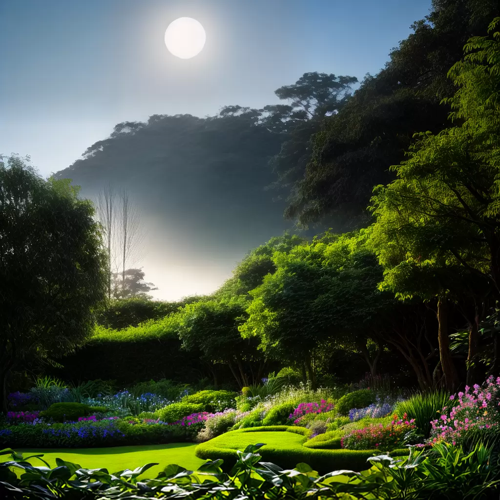 Fotos lua cheia jardim luz prata plantas