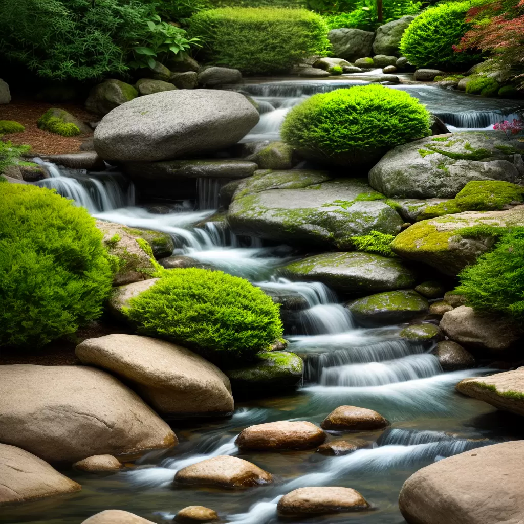 Fotos jardim rochoso plantas coloridas cachoeira