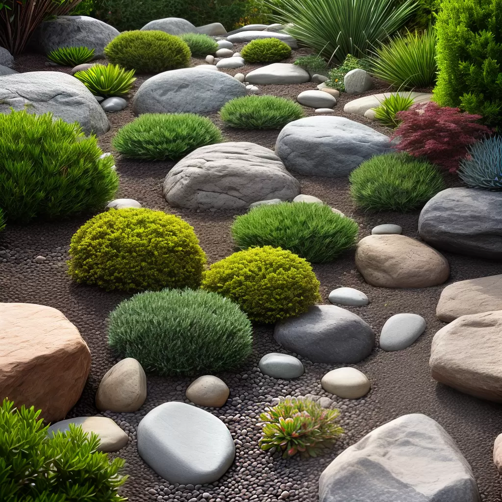 Fotos jardim de pedras suculentas arte