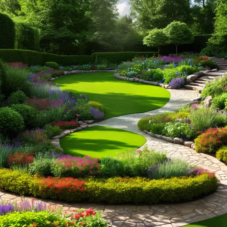Técnicas de paisagismo para jardins inclinados.