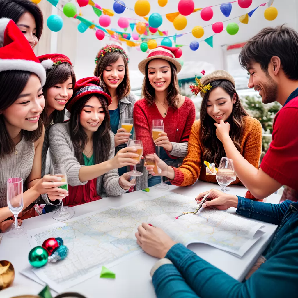Fotos amigos celebracao ano novo mapa