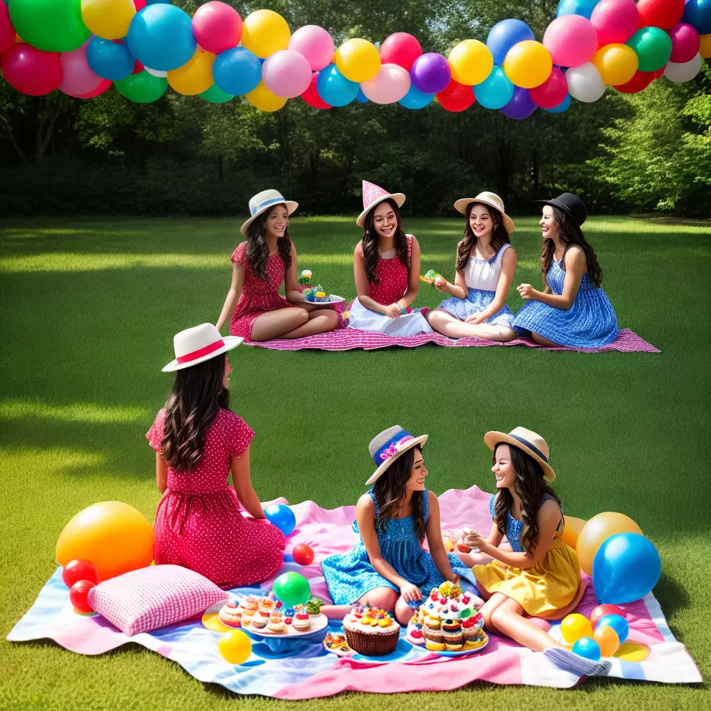 Fotos picnic aniversario cupcakes amigos banner