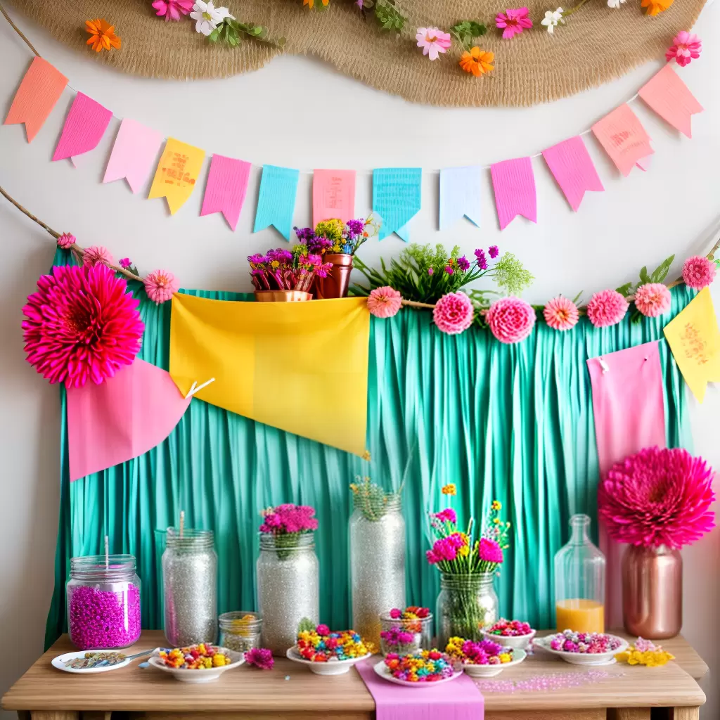 Fotos decoracao festa flores papel doces