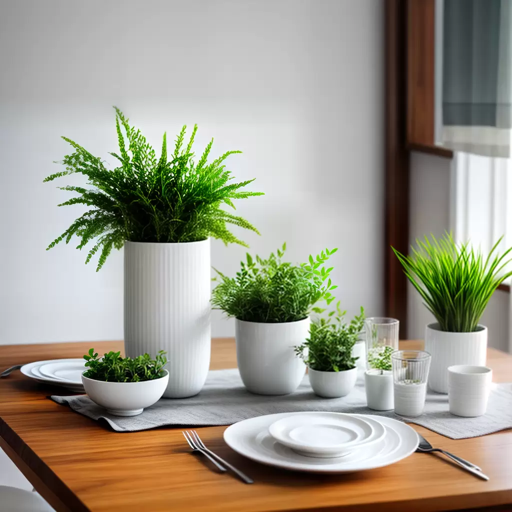 Fotos mesa branca minimalista velas verde