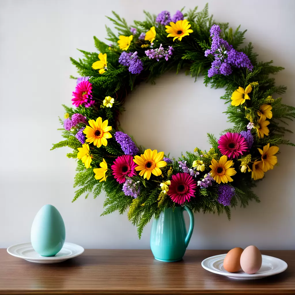 Fotos guirlanda pascoa decoracao mesa floral