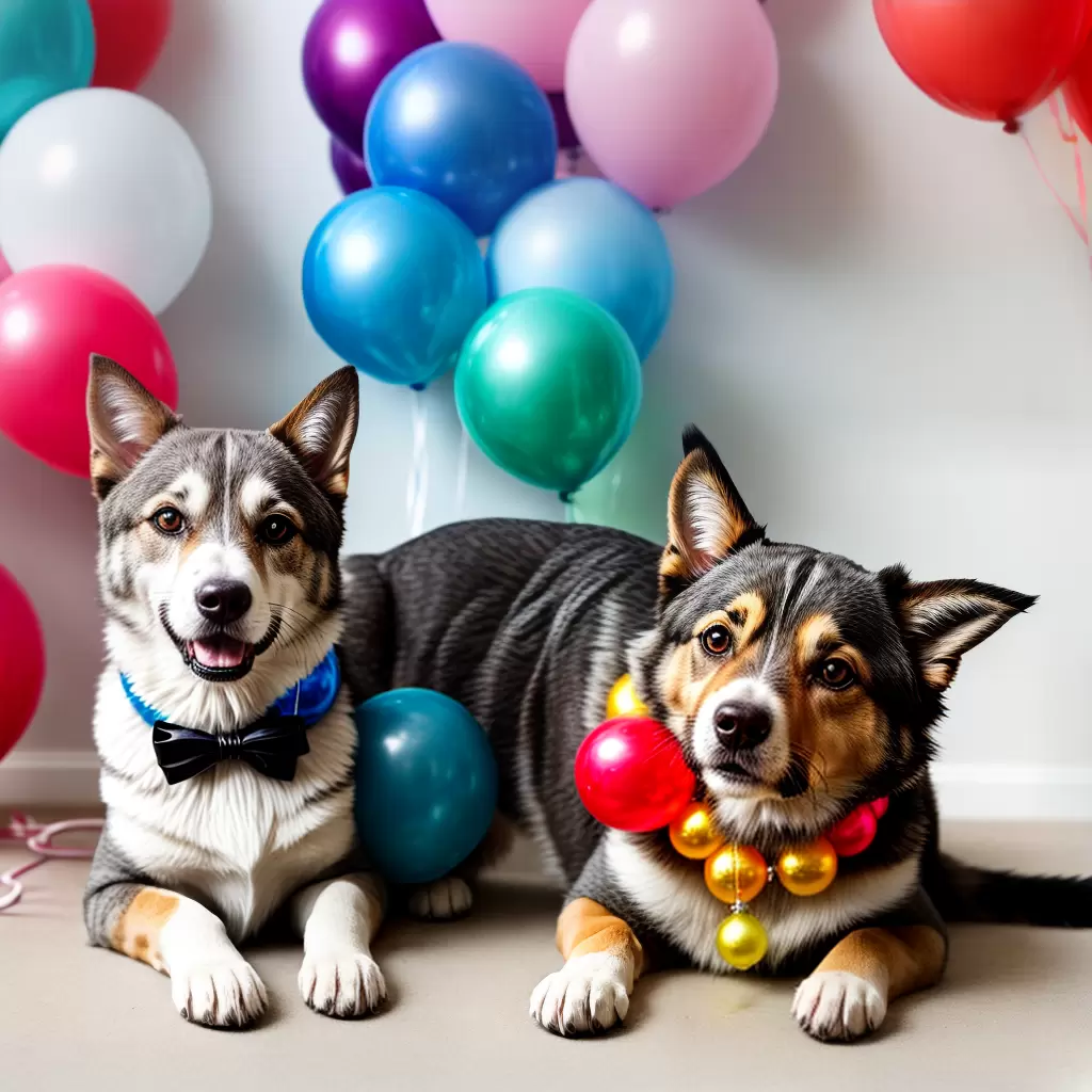 Fotos decoracao aniversario pet baloes flores
