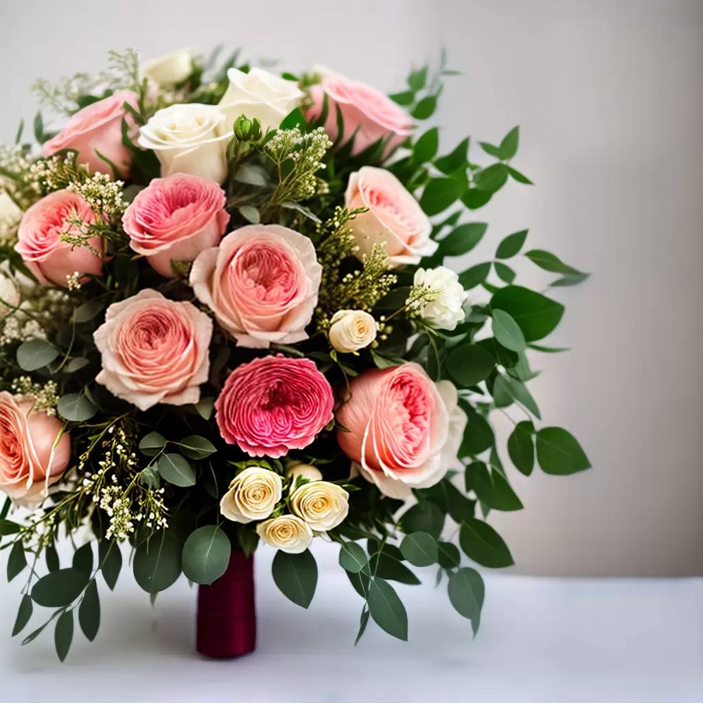 Fotos buque rosas brancas rosa claro casamento