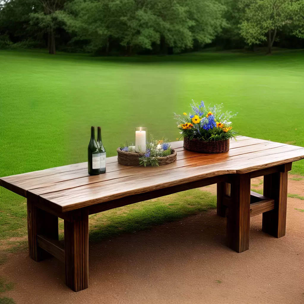 Fotos mesa rustica flores natureza luzes