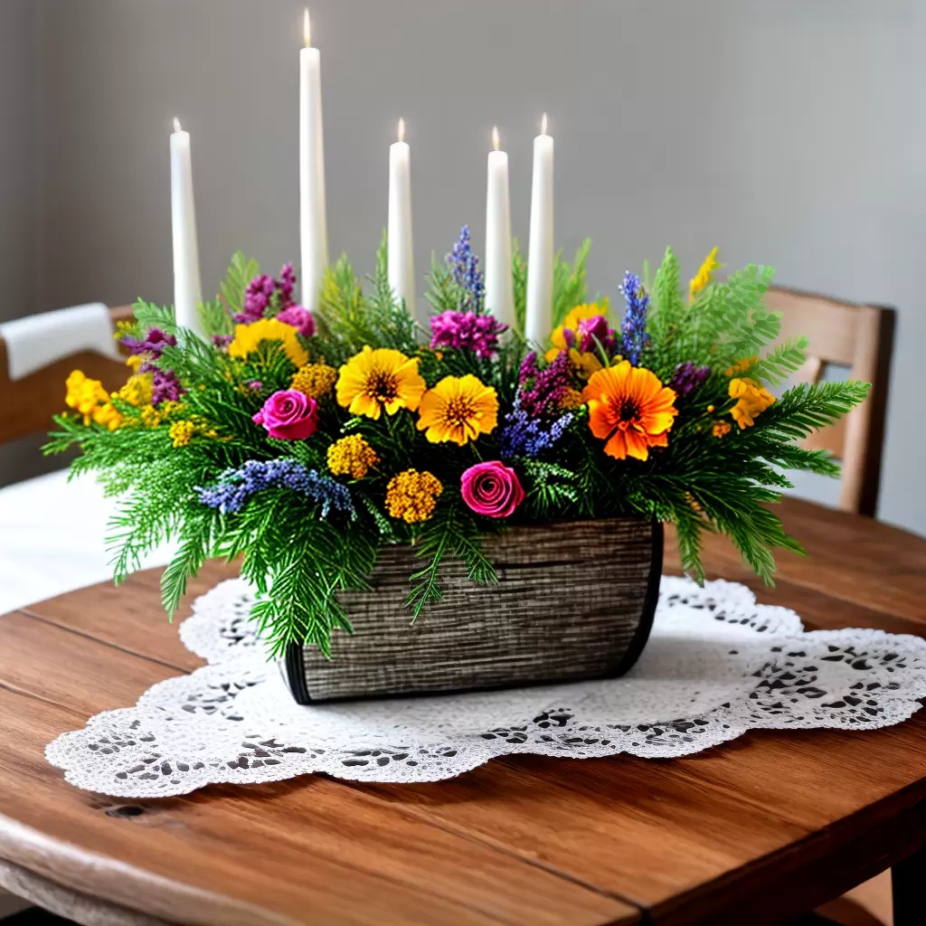 Fotos mesa sustentavel decoracao flores secas