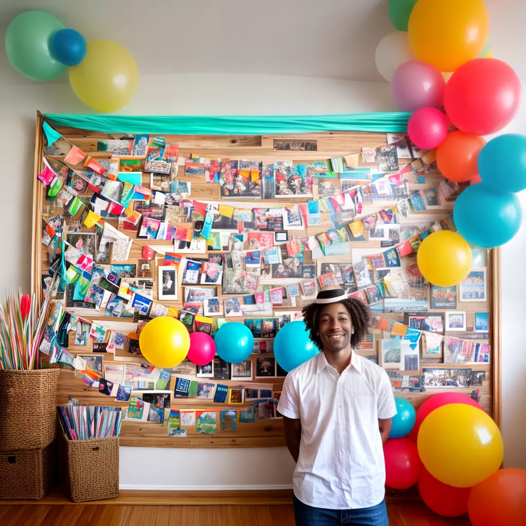 Fotos decoracao festa diy backdrop vinil